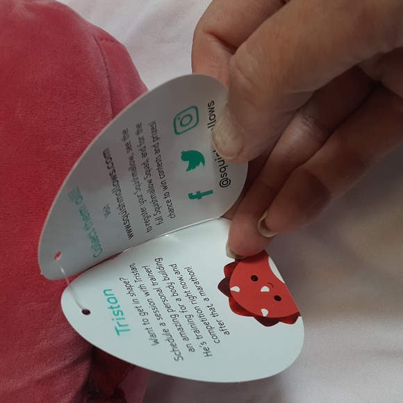 8" Squishmallows - Tristan the Triceratops, Red, NWT - Picture 5 of 5